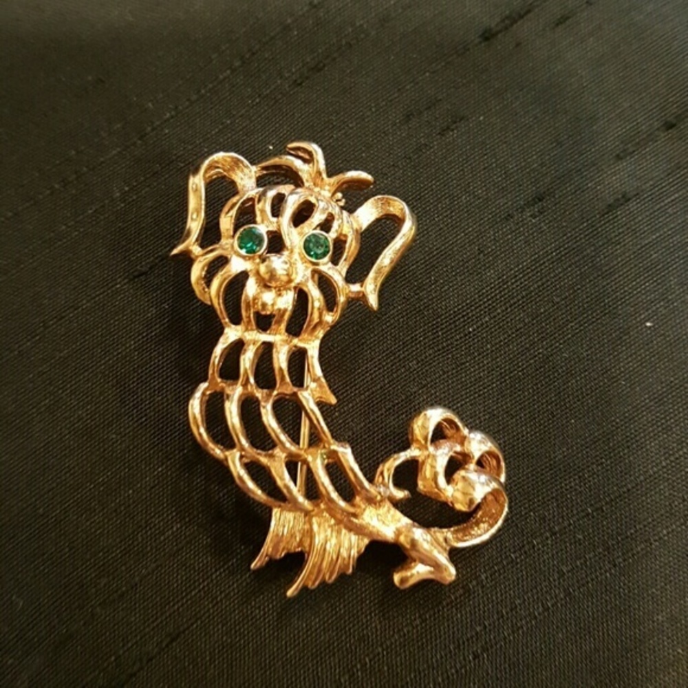 VINTAGE 70'S AVON DOG BROOCH‎